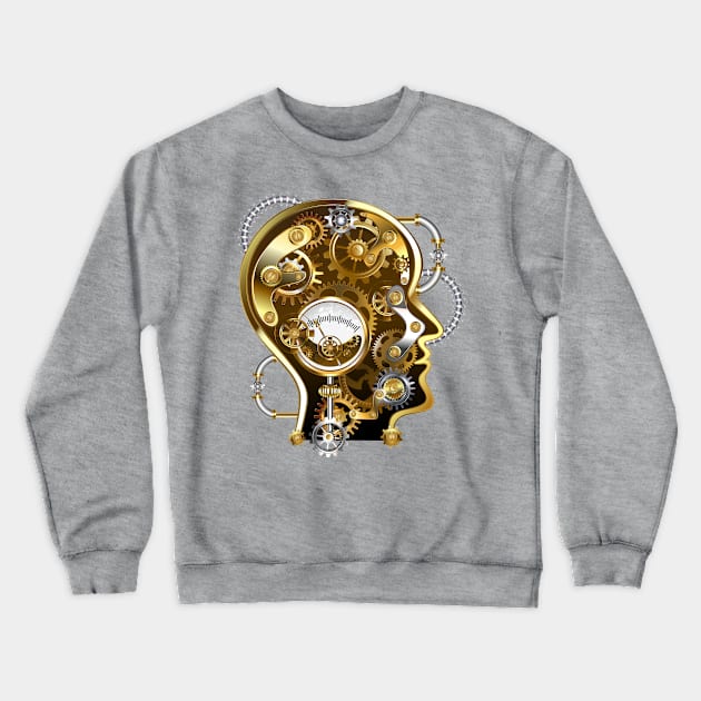 Steampunk Head with Manometer Crewneck Sweatshirt by Blackmoon9